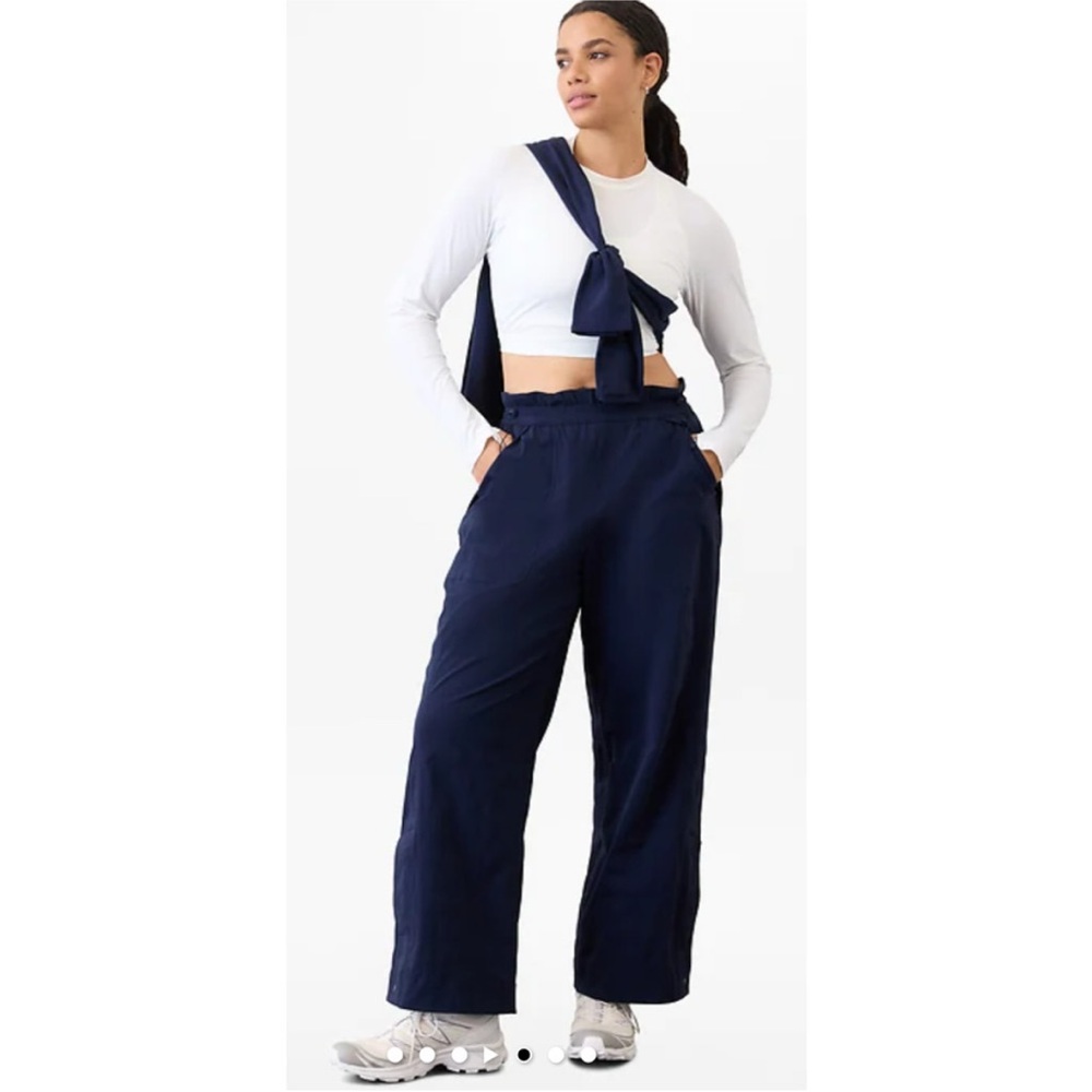 Athleta Trekkie High Rise Parachute Pants Navy as 4